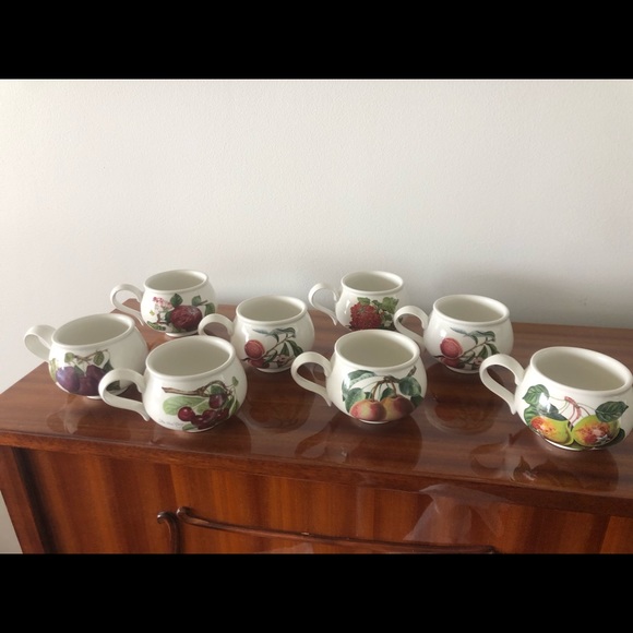 Portmeirion Pomona tea cups set of 8 - Picture 2 of 9
